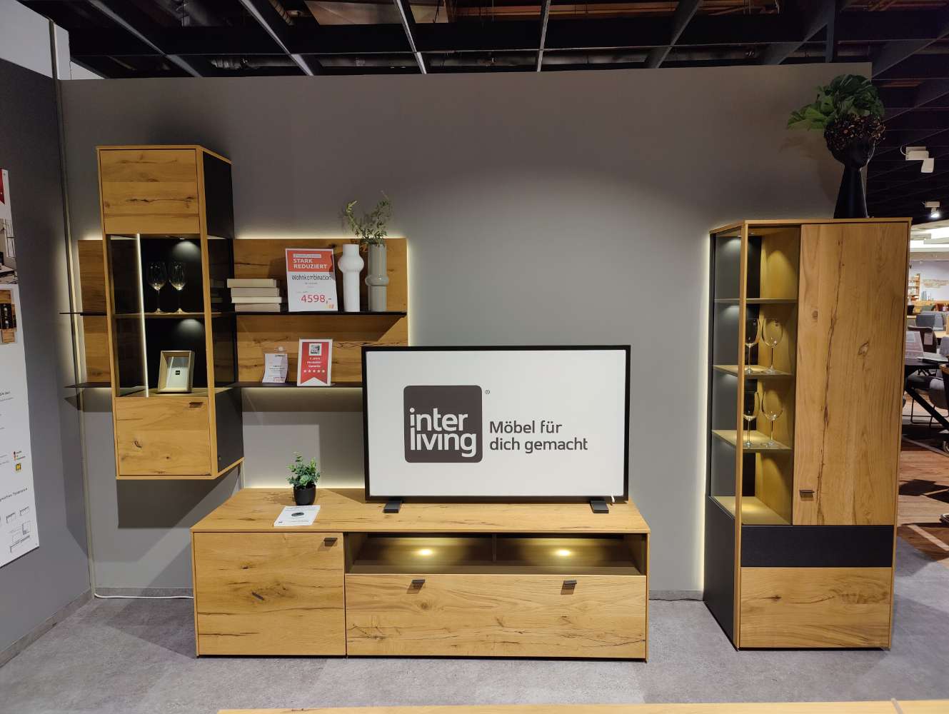 Wohnwand – Wohnkombination – INTERLIVING 5604 – inkl. Beleuchtung