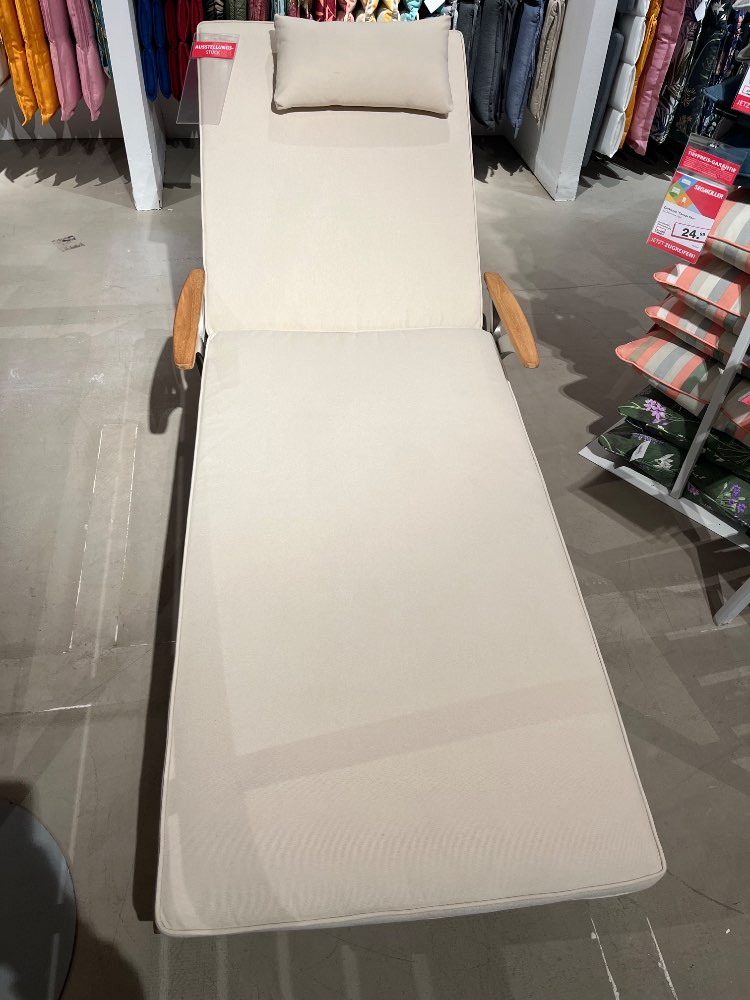 Roll-Liege Teak/Edelstahl