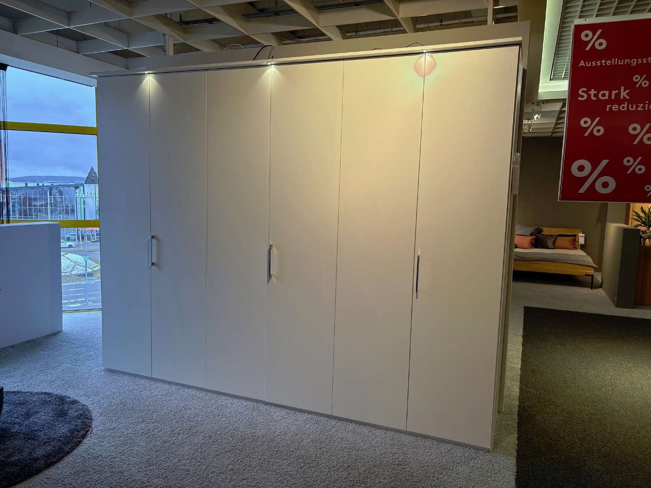 Drehtürenschrank Lack weiß, Front Schlicht⚡️Sparpreis⚡️