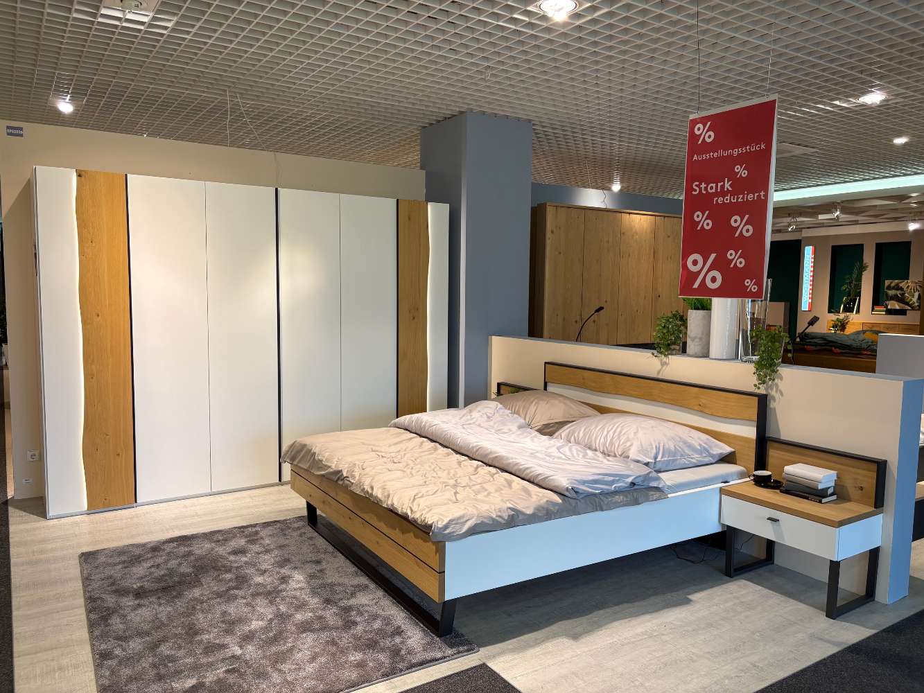 Schlafzimmer Polarweiß/Wildeiche⚡️Sparpreis⚡️