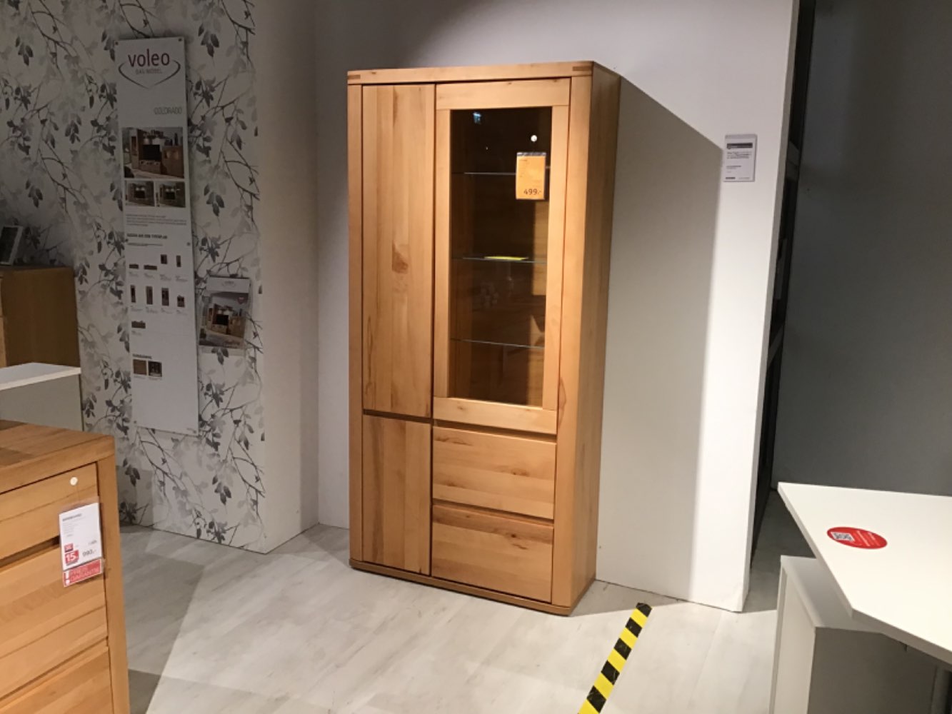 XXXLutz Ausstellungsstück Möbel Vitrine Timos Kernbuche massiv