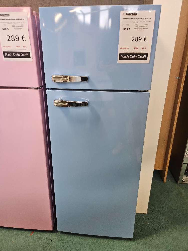 PKM Kühl-Gefrierkombination GK 210-2LB Retro Blau statt 599€