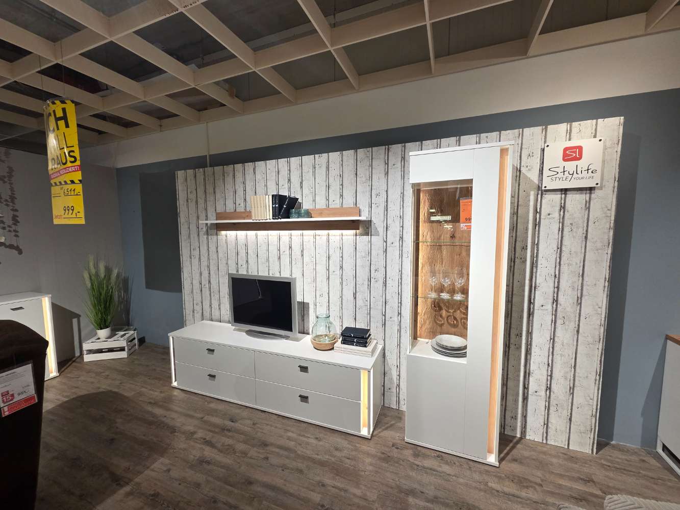 Wohnwand Flavio inkl. Sideboard