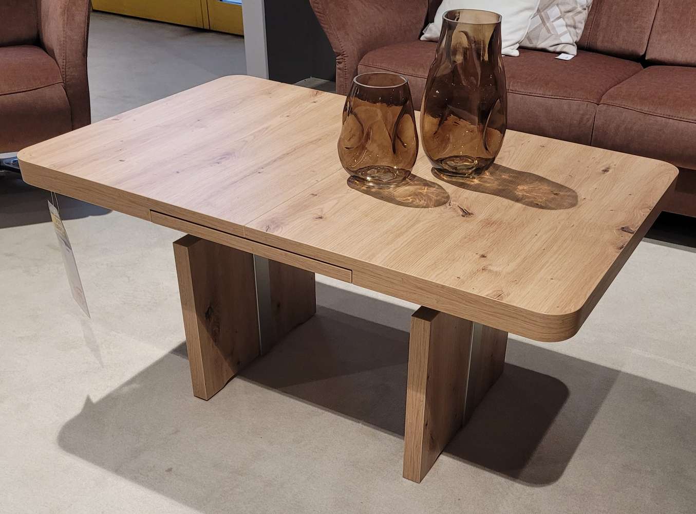 Couchtisch Wildeiche Kombilift Höhe und Breite verstellbar