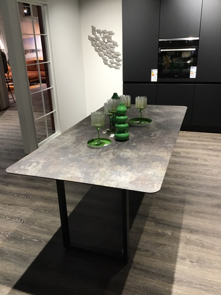 Global3150 Esstisch 200x100x2.6 dick, HPL Platte, Kante gerundet