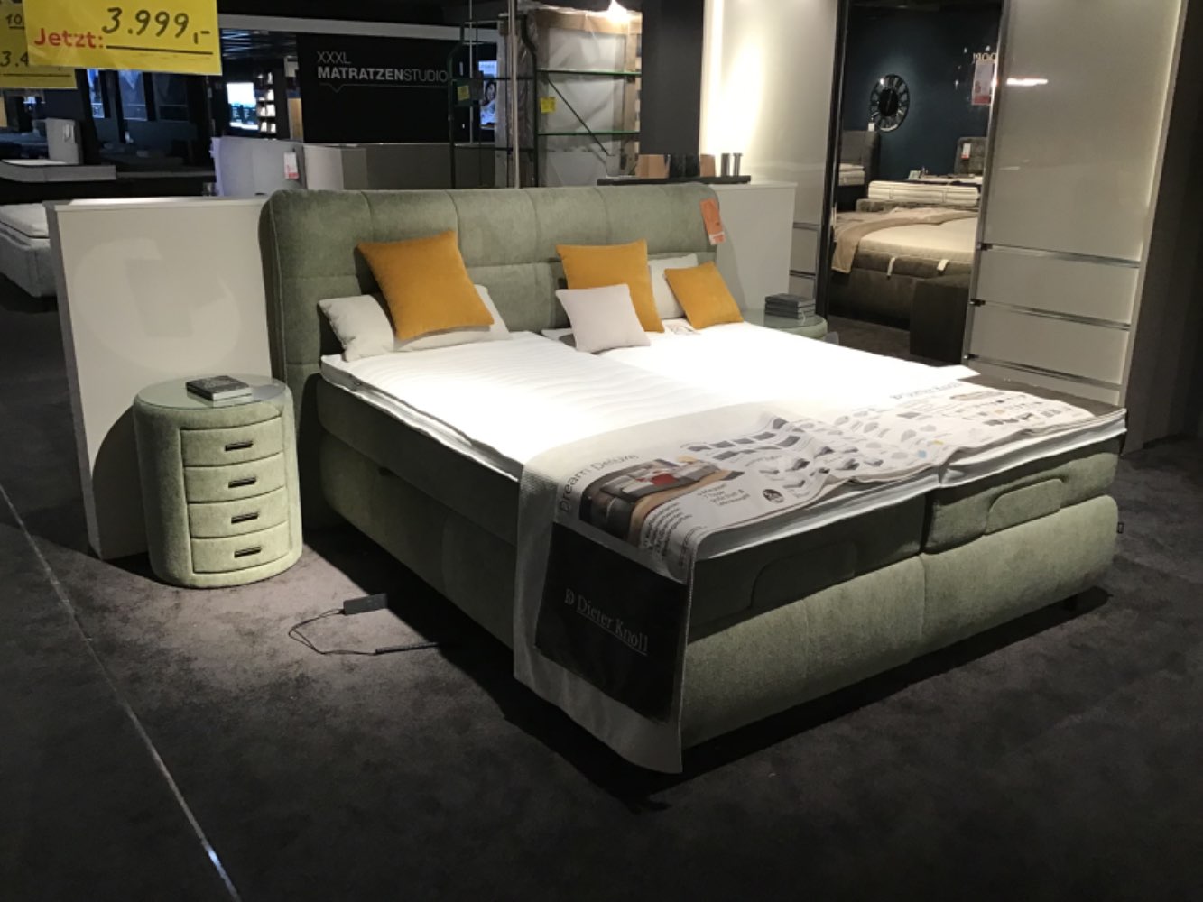 XXXLutz Ausstellungsstück Möbel Boxspringbett Dream Deluxe olivgr