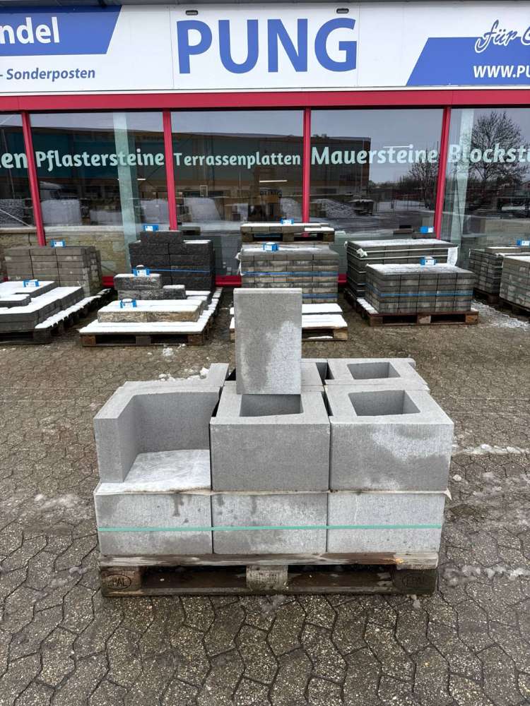 Vero Winkelstein 30x25x40x6 cm hoch silbergrau (2.Wahl)