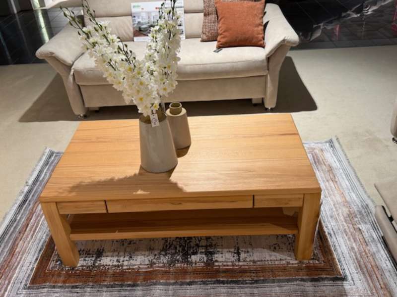 Couchtisch Furnier Kernbuche geölt mit Schubkasten ca 115x42x65cm