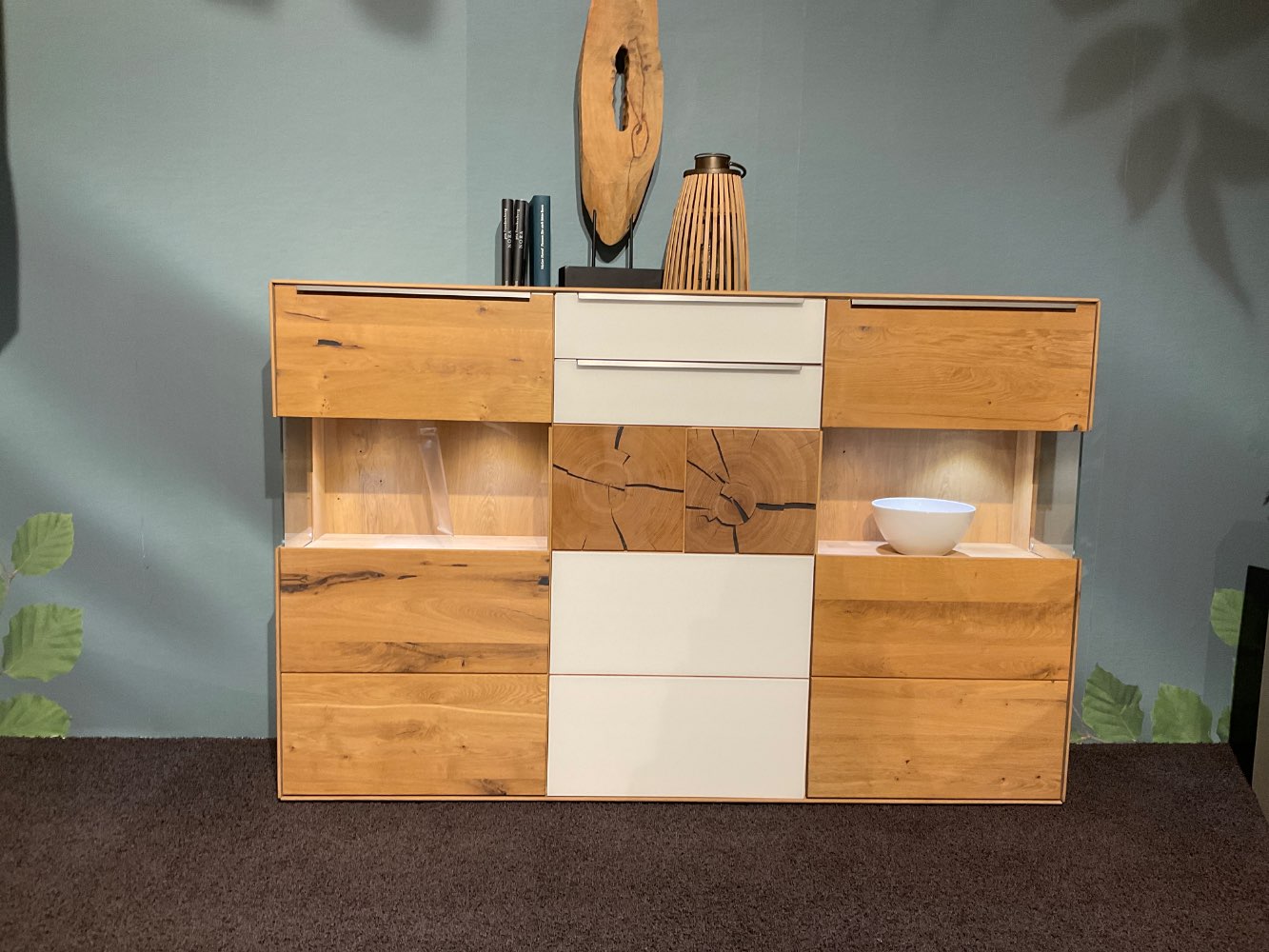 Highboard, Rückwand Natur