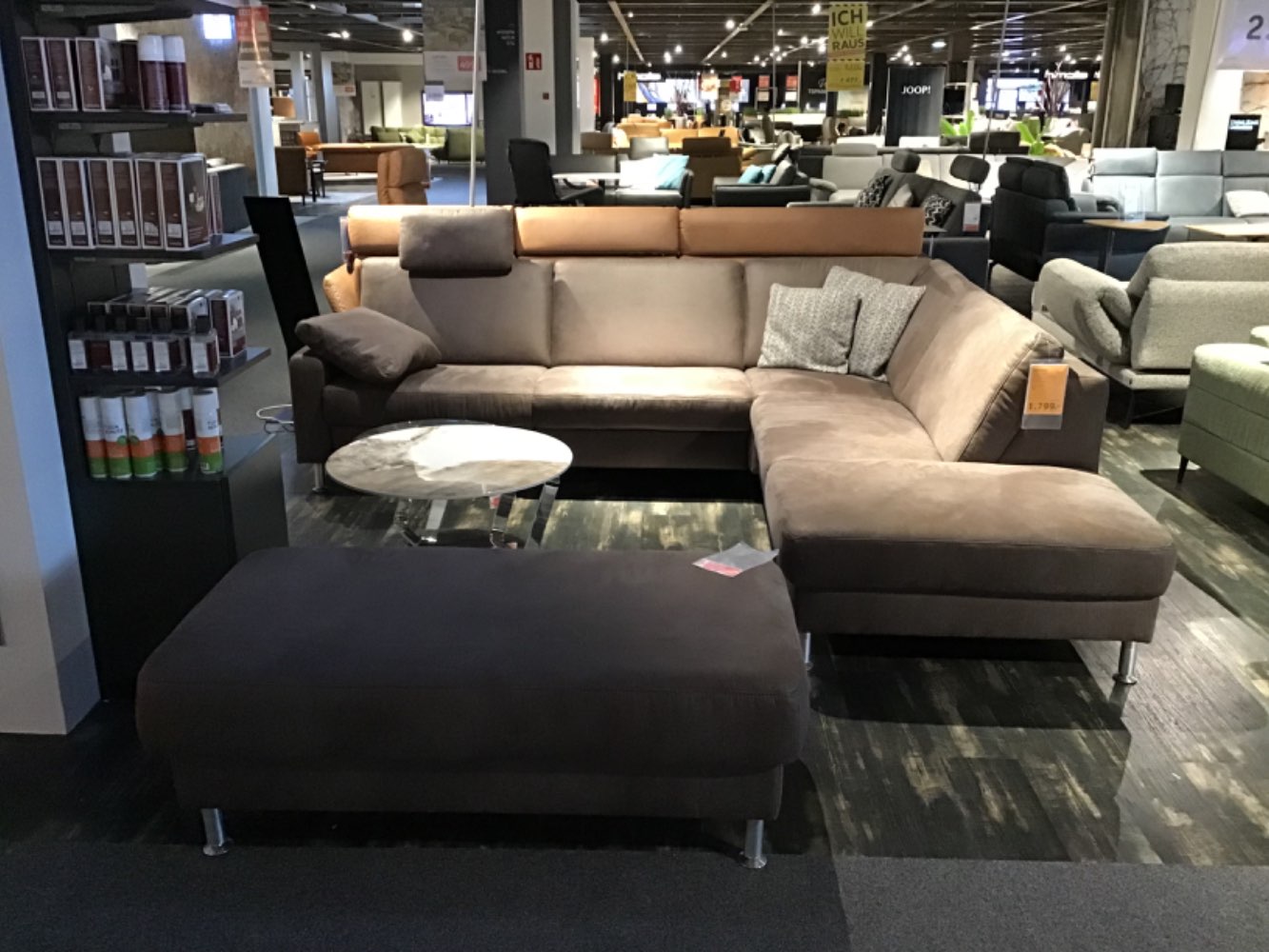 XXXLutz Ausstellungsstück Möbel Ecksofa Latina S Mikrofaser braun