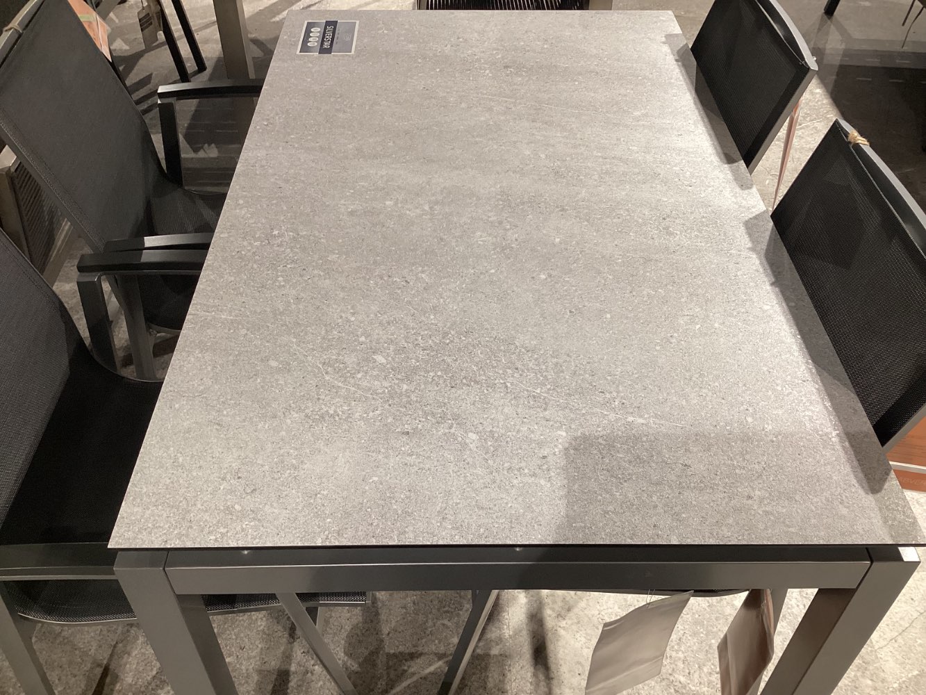 Gartenmöbel, Tisch Stern, 130x80x75, Aluminium Graphit