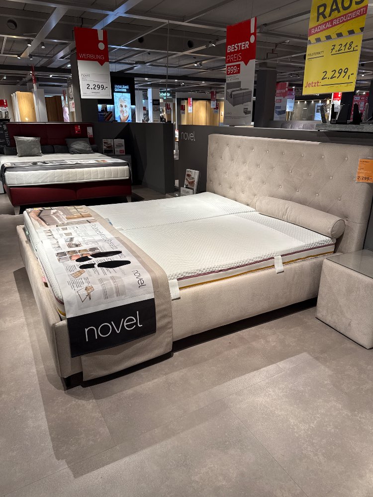 Polsterbett, Novel, 180x200cm, XXXLutz