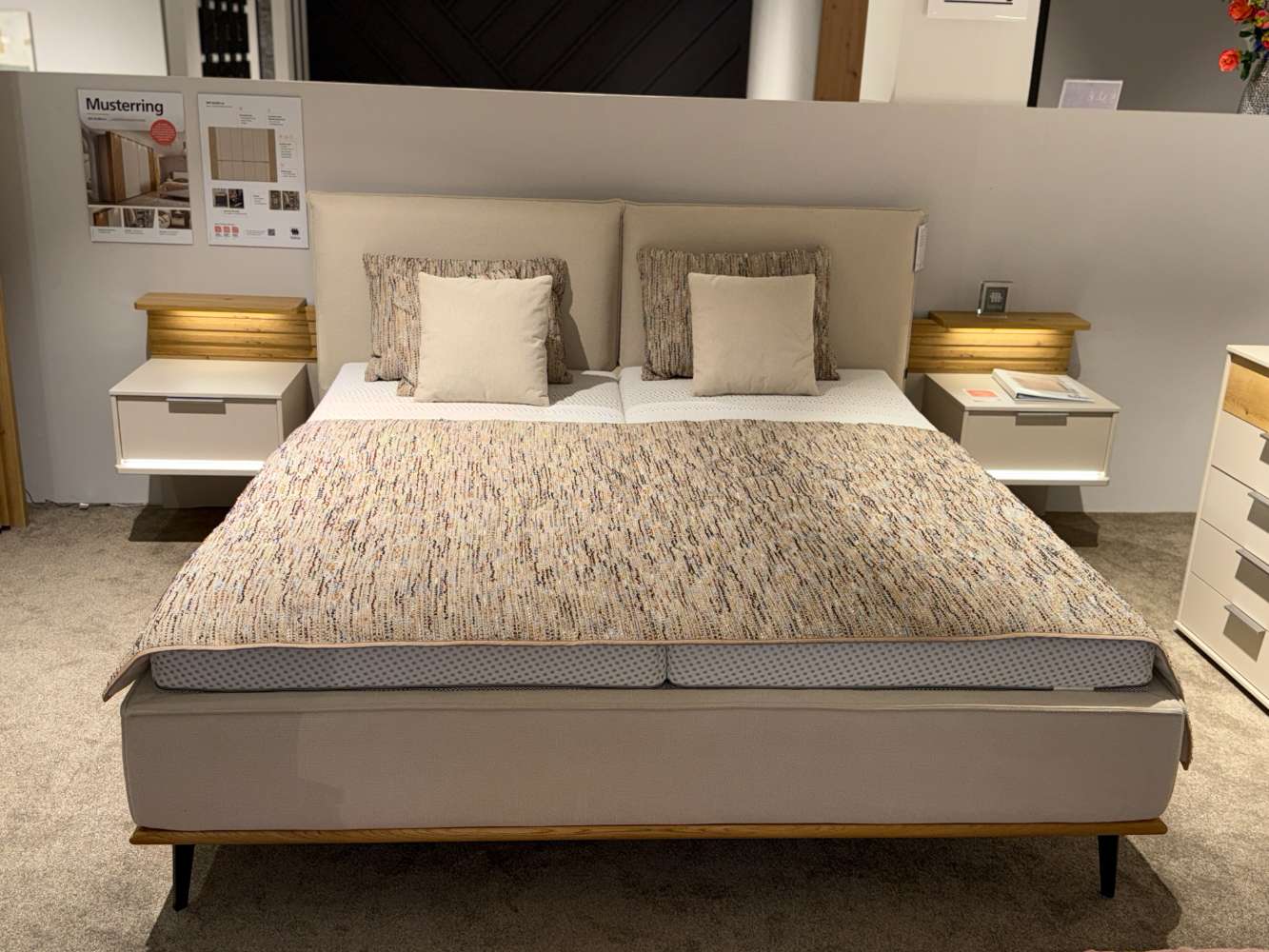 Musterring Drake Polsterbett, TFK Matratzen und Federholzrahmen