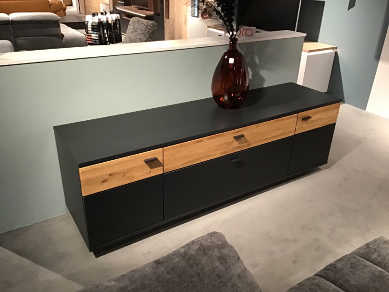 XXXLutz Ausstellungsstück Möbel Lowboard Rhodos anthrazit Eiche