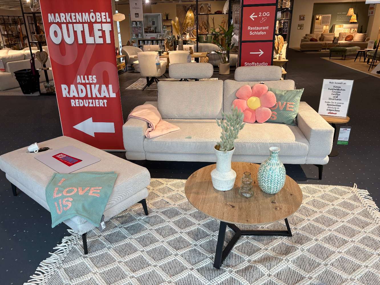 3-Sitzer mit XXL Hocker SO3600