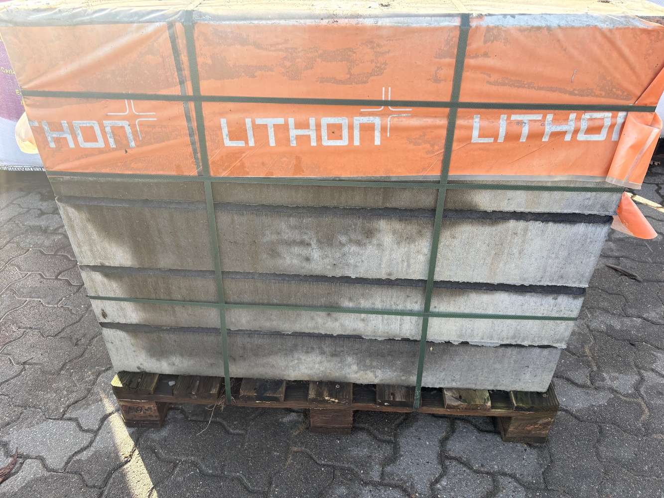 Blockstufe 100x35x15cm Titangrau, Lithon, II.Wahl