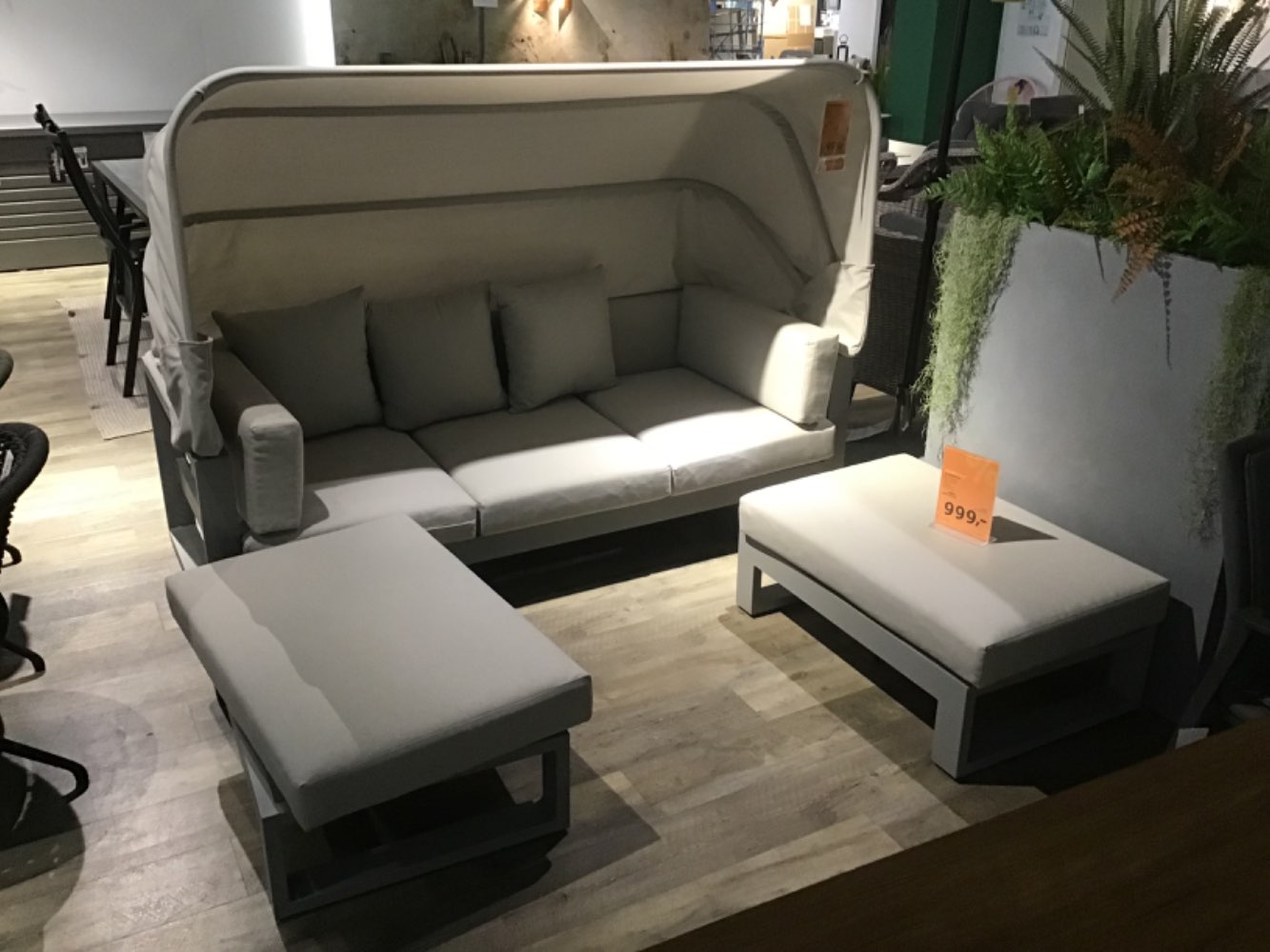 XXXLutz Ausstellungsstück Möbel Loungesofa Willis Alu hellgrau