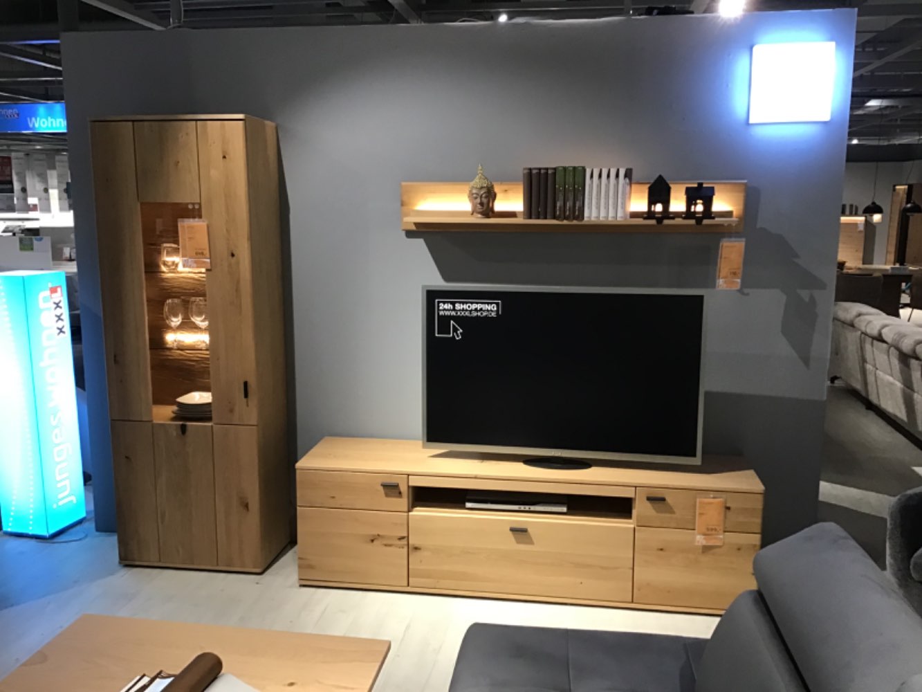 XXXLutz Ausstellungsstück Möbel TV-Element Pergola Eiche massiv