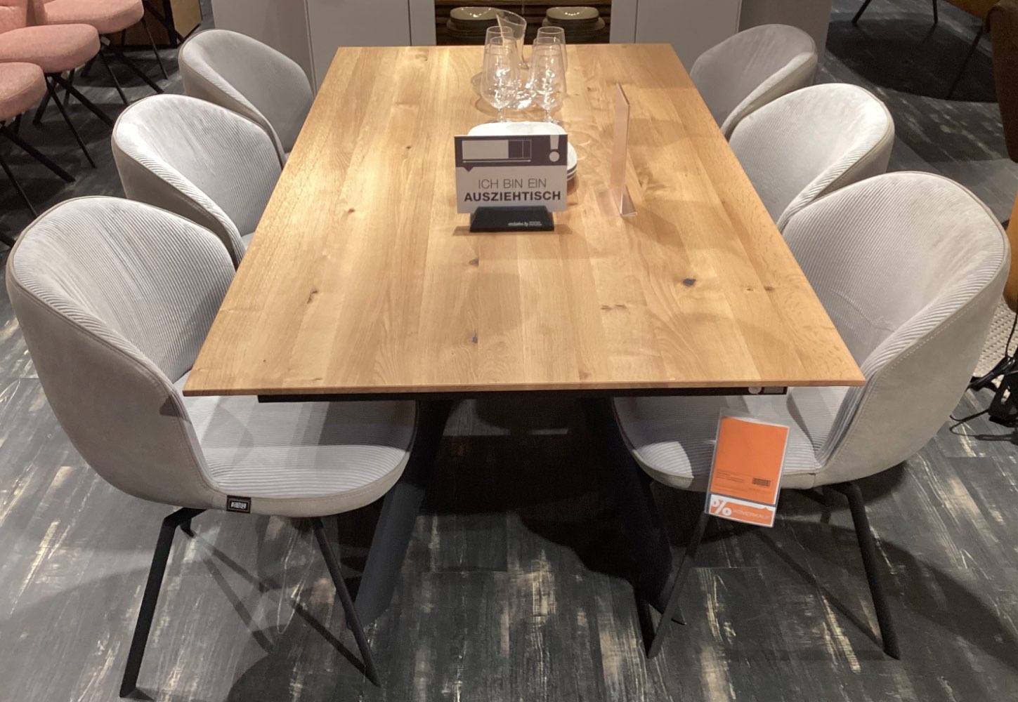 Möbel, Essgruppe Fox Schöner Wohnen, 190x100x75, Wildeiche Anthr.