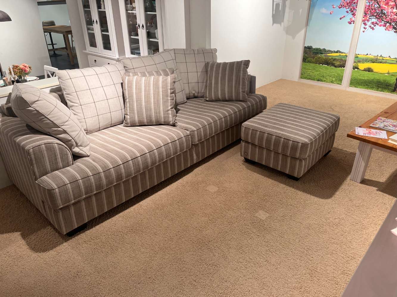 Sofa 3 sitzig inkl. Hocker