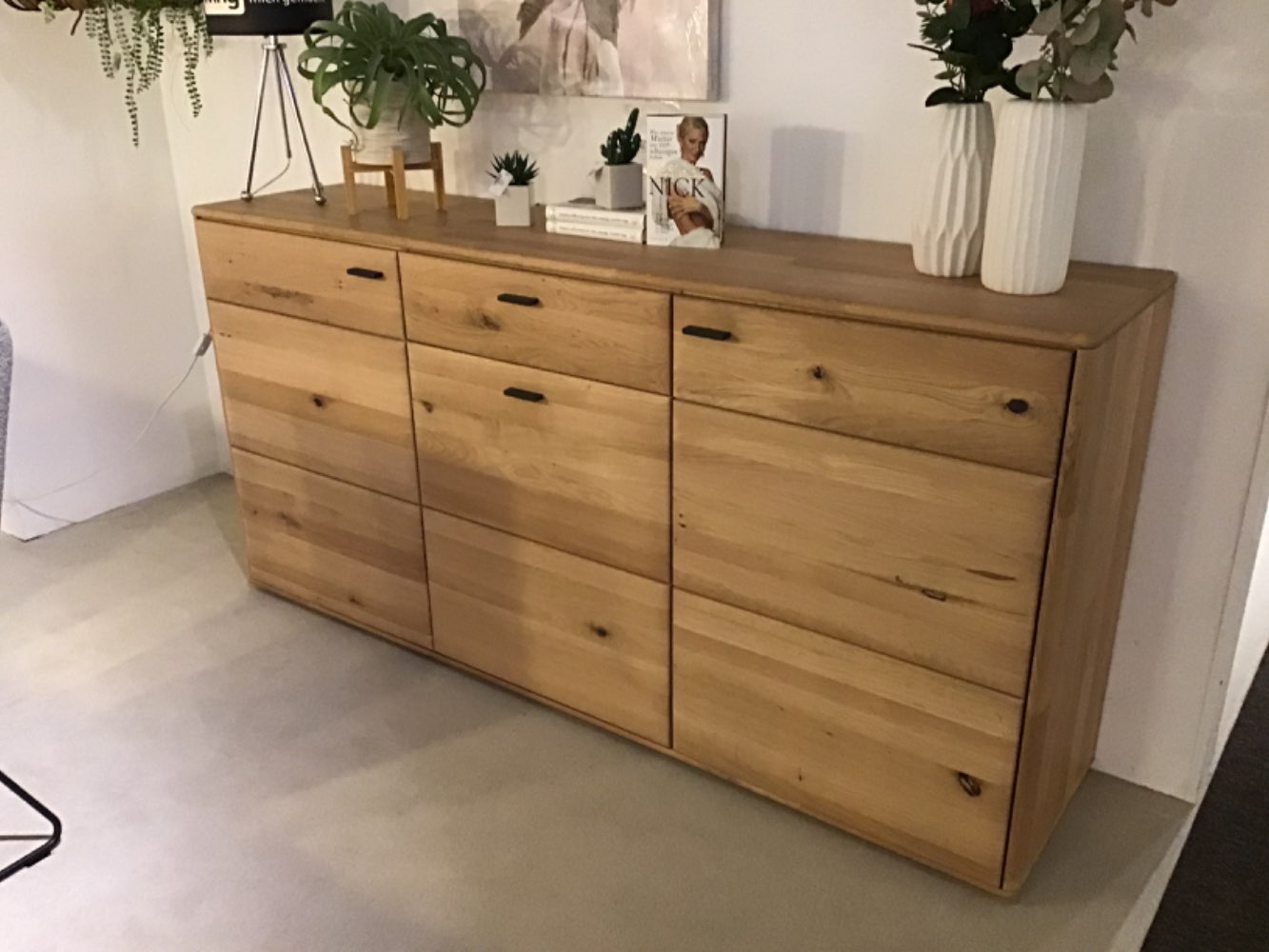 Siedeboard Eiche massiv Maß 184x90x44cm