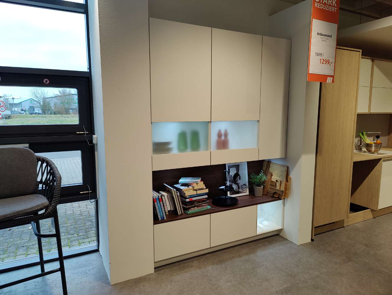 Anbauwand – Wohnwand – NOBILIA – Wohnkombi  – inkl. Beleuchtung