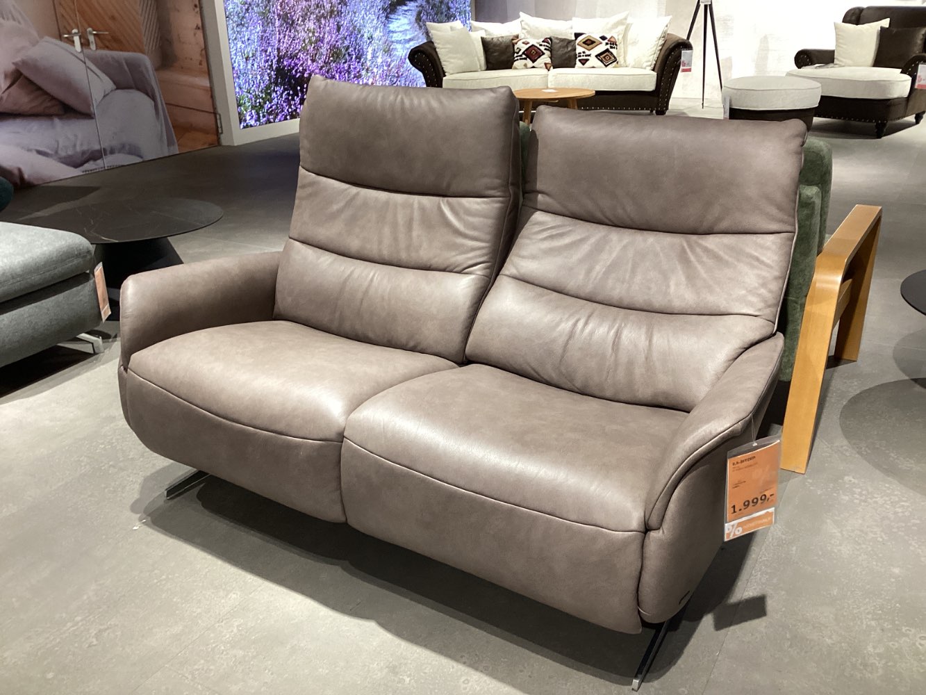 Möbel, 2,5-Sitzer, Himolla 4050, ca. 165x107x110cm,  Taupe