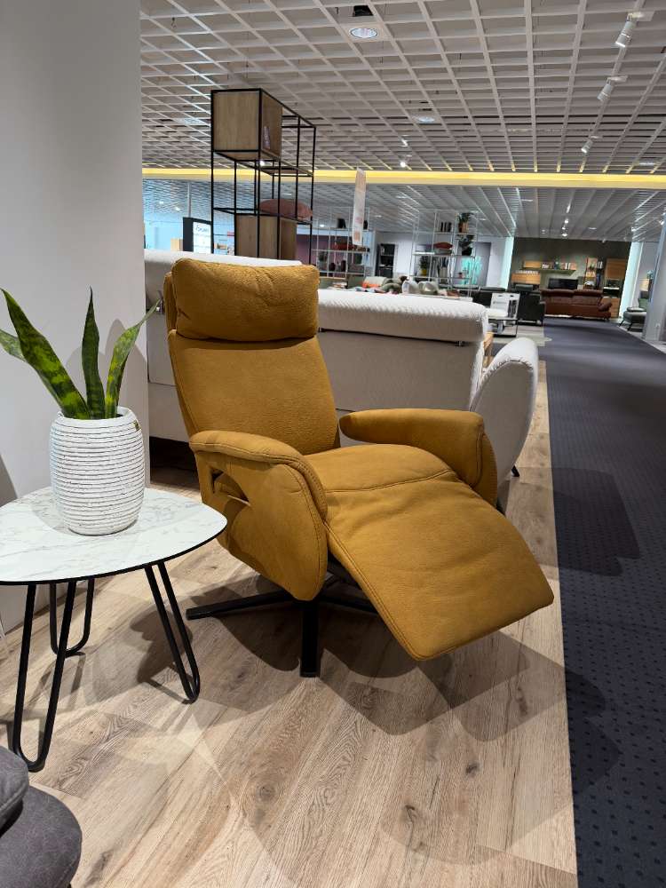 Relaxsessel  Echtleder ockerfarbig