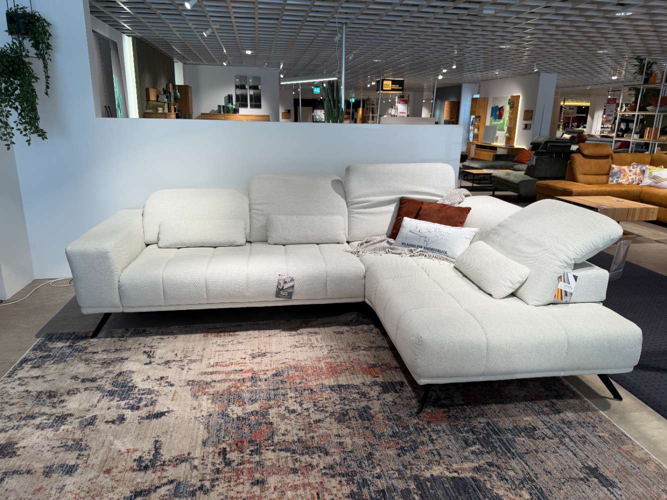 Polstergarnitur natur L-förmig, ca. 297×219 cm