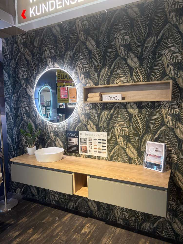 MÖBEL, NOVEL, BADEZIMMER, GRÜN/EICHE, BREITE CA. 200 CM, XXXLUTZ