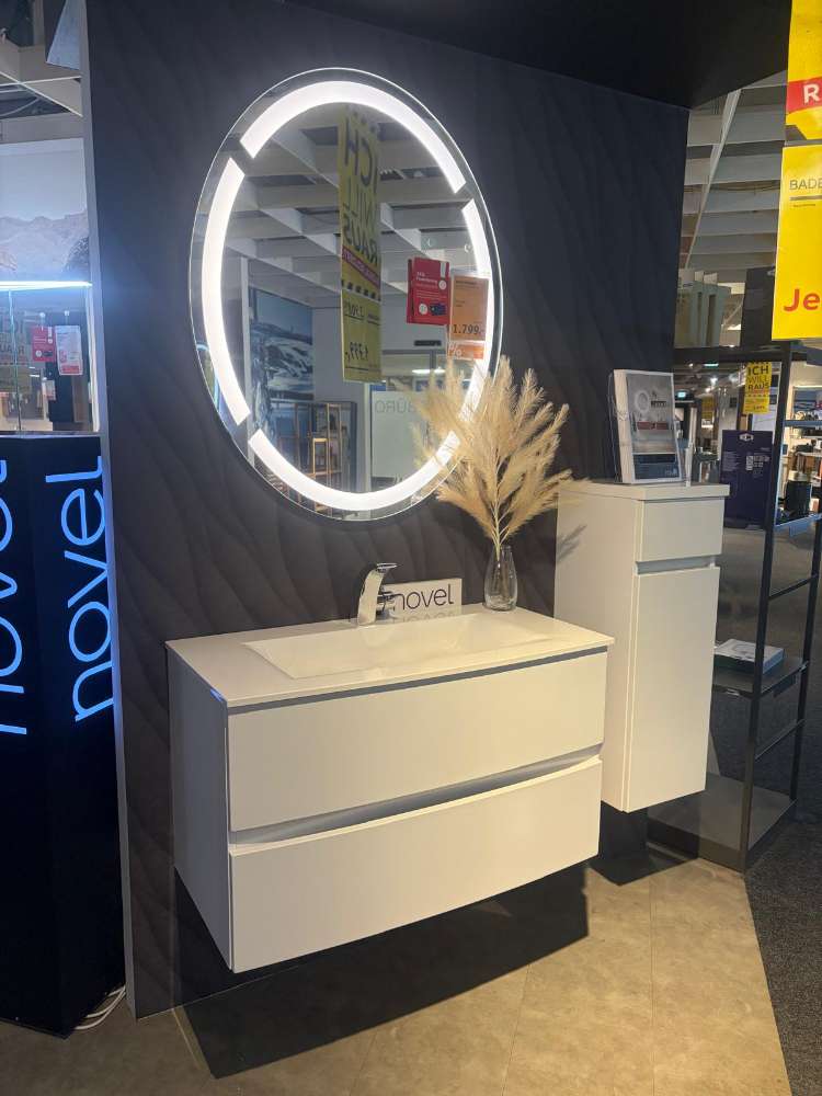 MÖBEL, NOVEL, BADEZIMMER, WEIß HOCHGLANZ, CA. 91,2 CM, XXXLUTZ