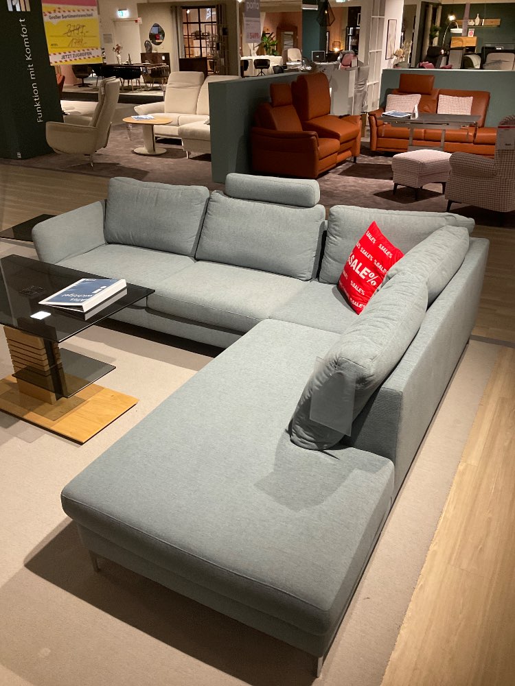 Schöner Wohnen EcksofaTimeless  Stoffbezug light blue