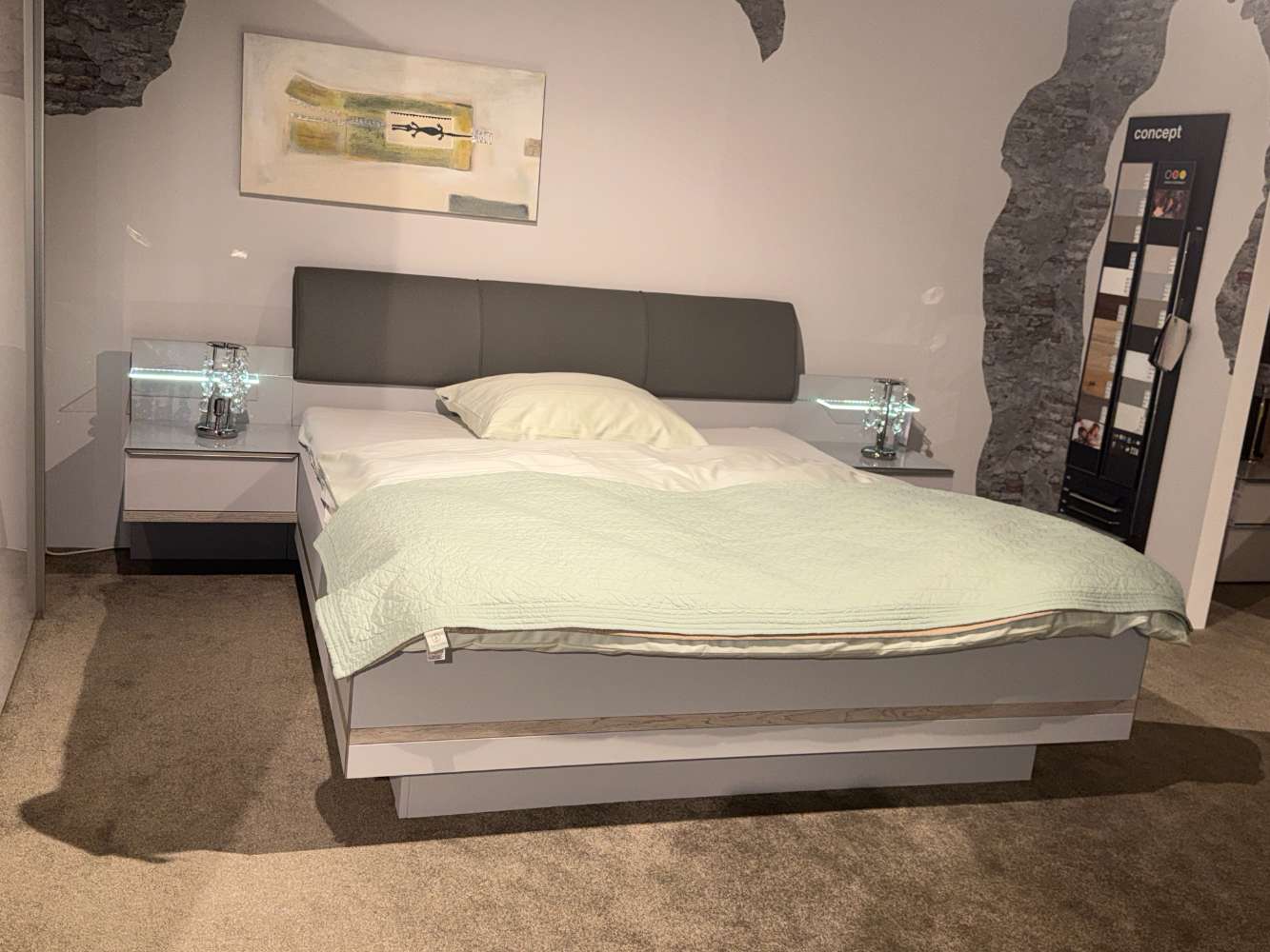 Nolte Schlafzimmer Doppelbett mit Dreh-Schwebetürenschrank