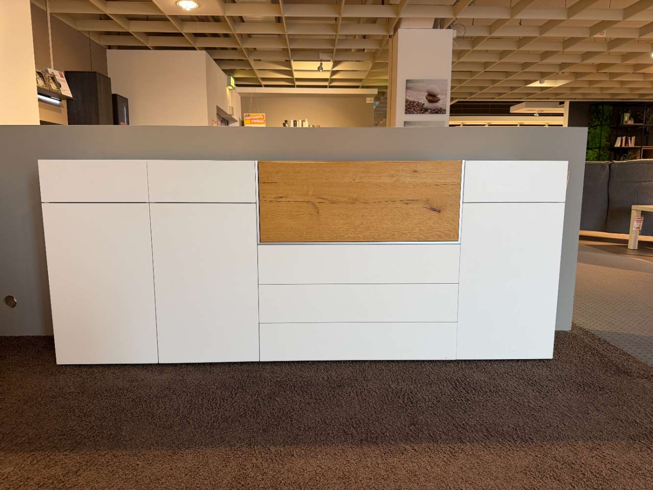 Sideboard Polarweiß, ca. 223x92x42 cm
