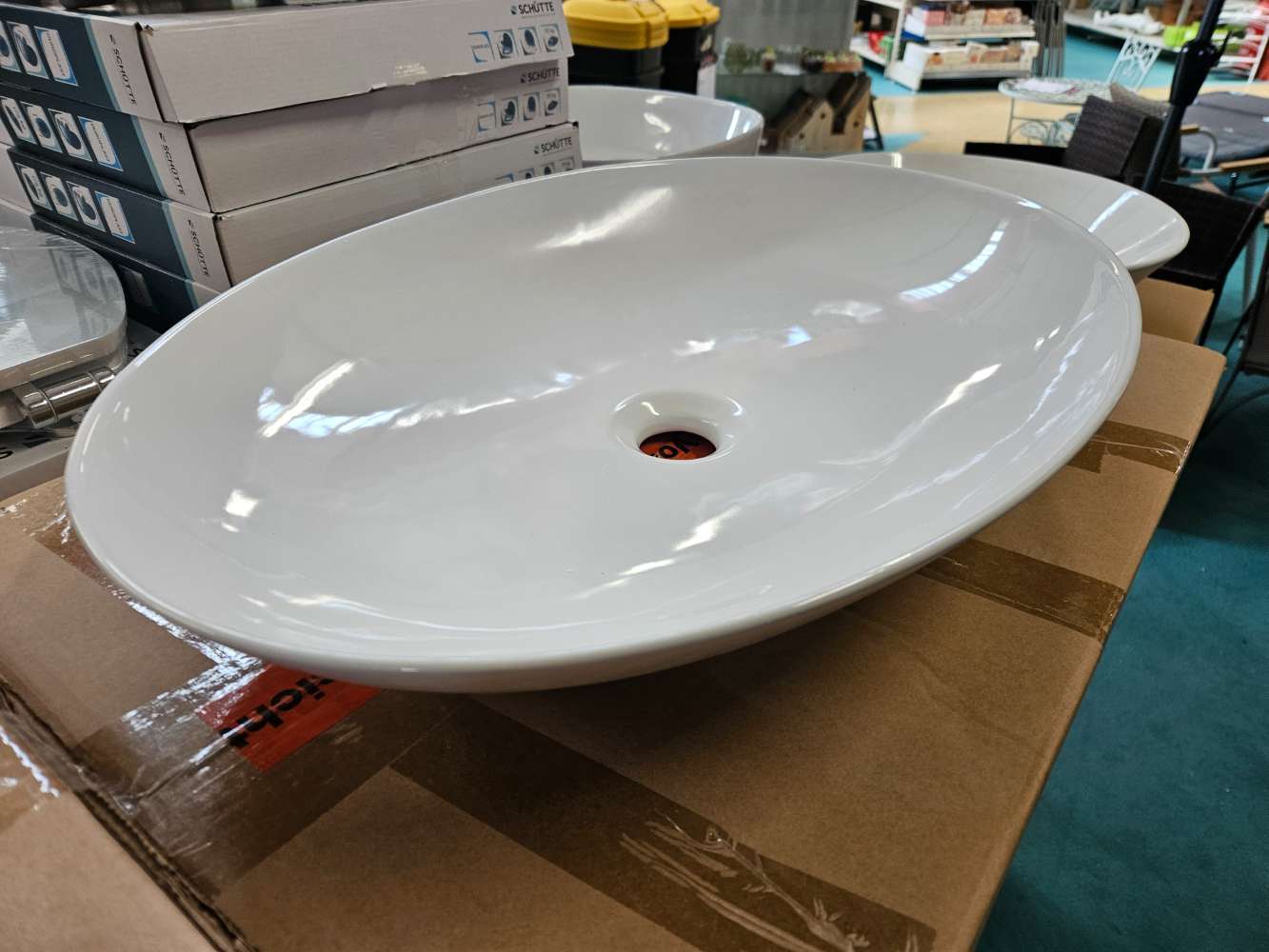 Schütte Aufsatzwaschbecken weiß Keramik statt 119€