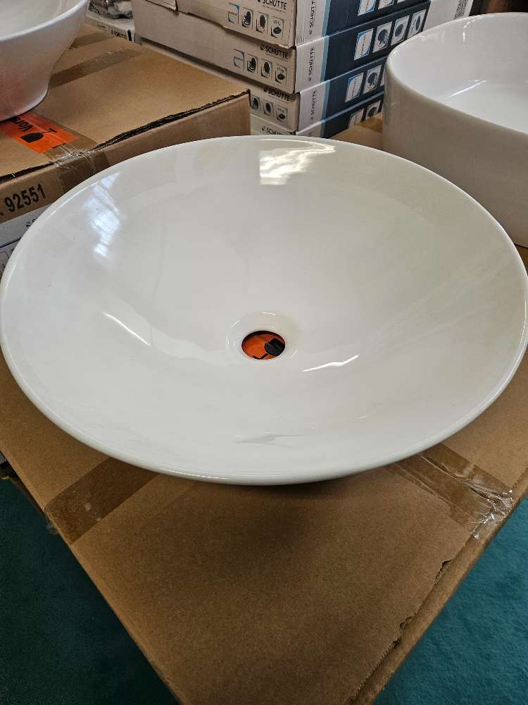 Schütte Aufsatzwaschbecken Weiß Keramik statt 109€