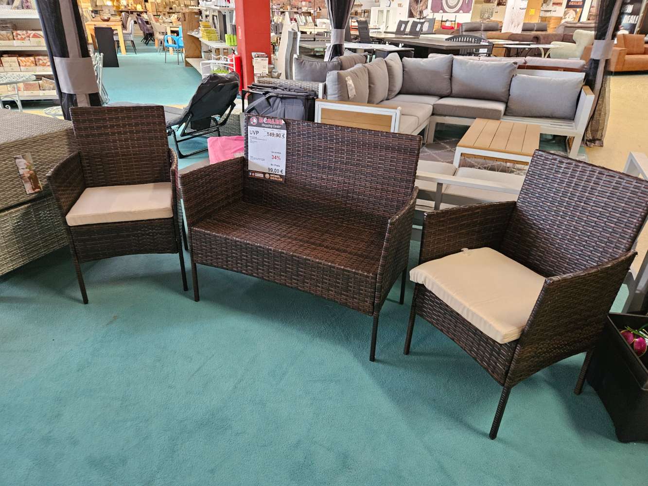 Terassenmöbel Maceira Braun Rattan statt 149,90€
