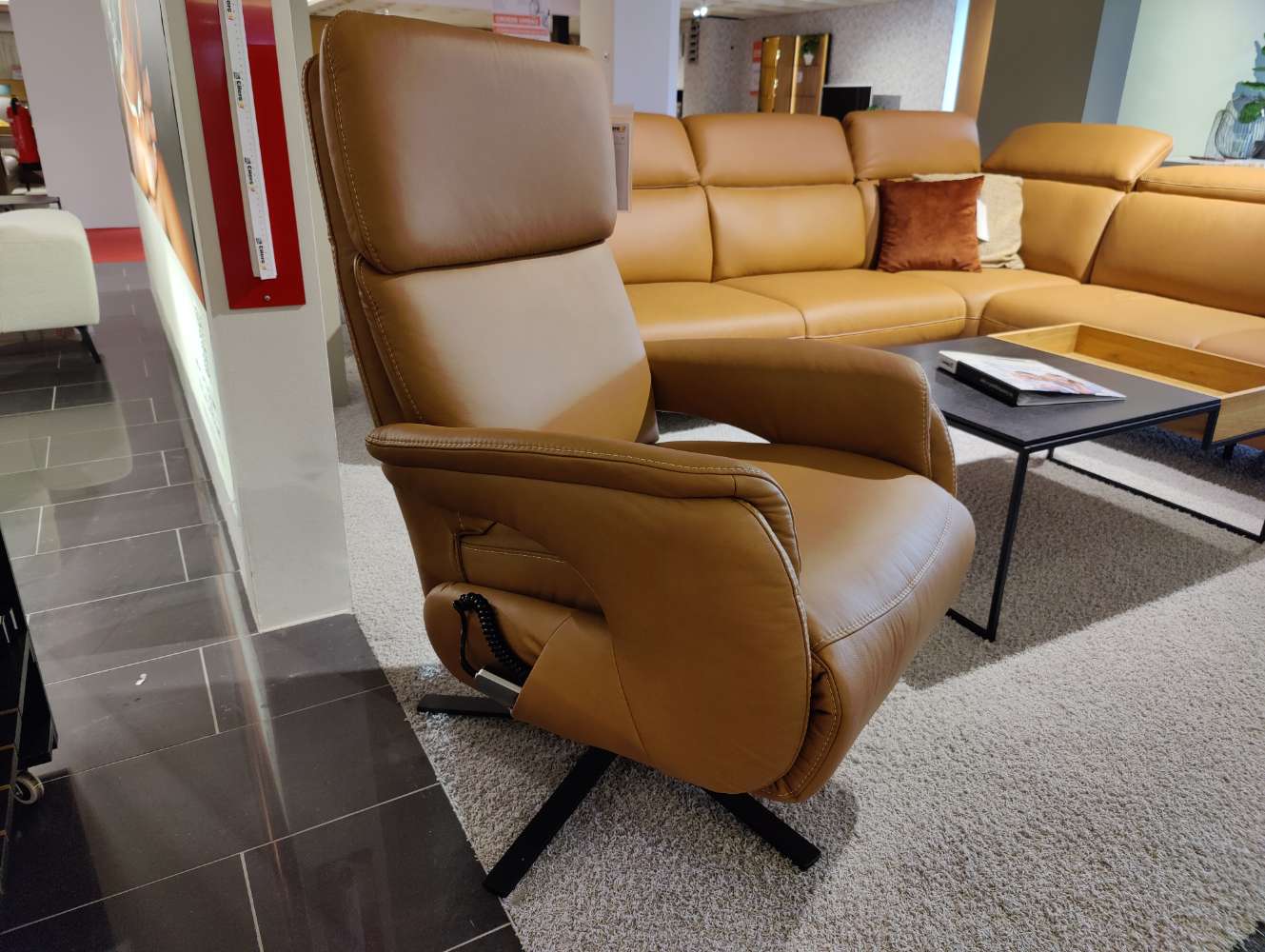 Relaxsessel – INTERLIVING 4566 – Ledersessel – mit Motor und Akku