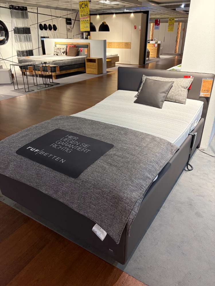 MÖBEL, RUF, MOTORISCHES POLSTERBETT, LGF. 120X200, BRAUN, XXXLUTZ