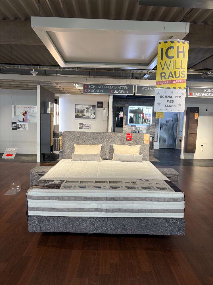 MÖBEL, DIETER KNOLL, BOXSPRINGBET, LGF. 180X200 CM, GRAU, XXXLUTZ