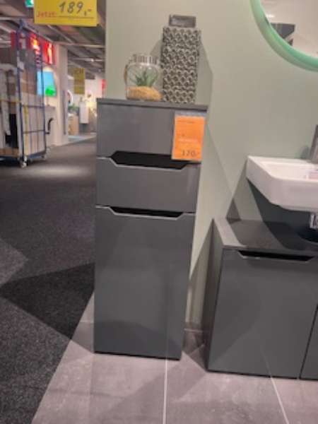 Möbel, Badezimmer Midischrank Anthrazit Hochglanz, XXXLutz
