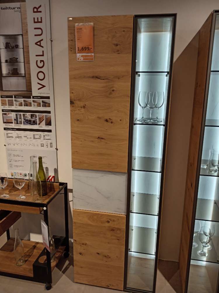 Vitrine, Voglauer, VTektura living, 64x194x42,6cm,XXXLutz