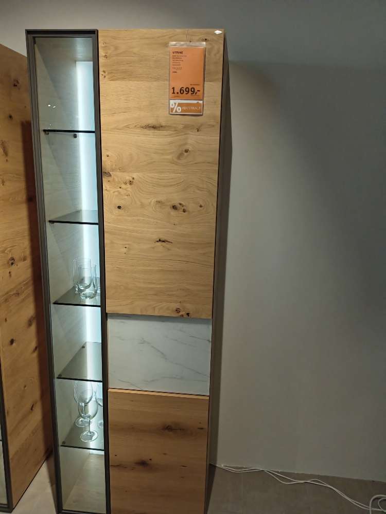 Vitrine, Voglauer, VTektura living, 64x194x42,6cm,XXXLutz