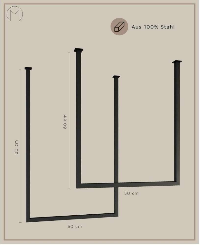 Metallbude Handtuchhalter 60×50 Eckig