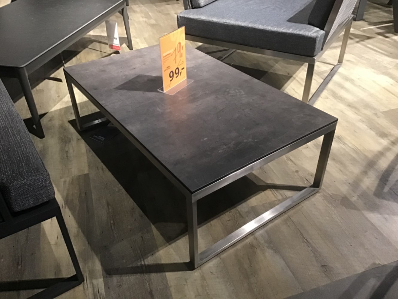XXXLutz Ausstellungsstück Möbel Loungetisch Girona Edelstahl grau