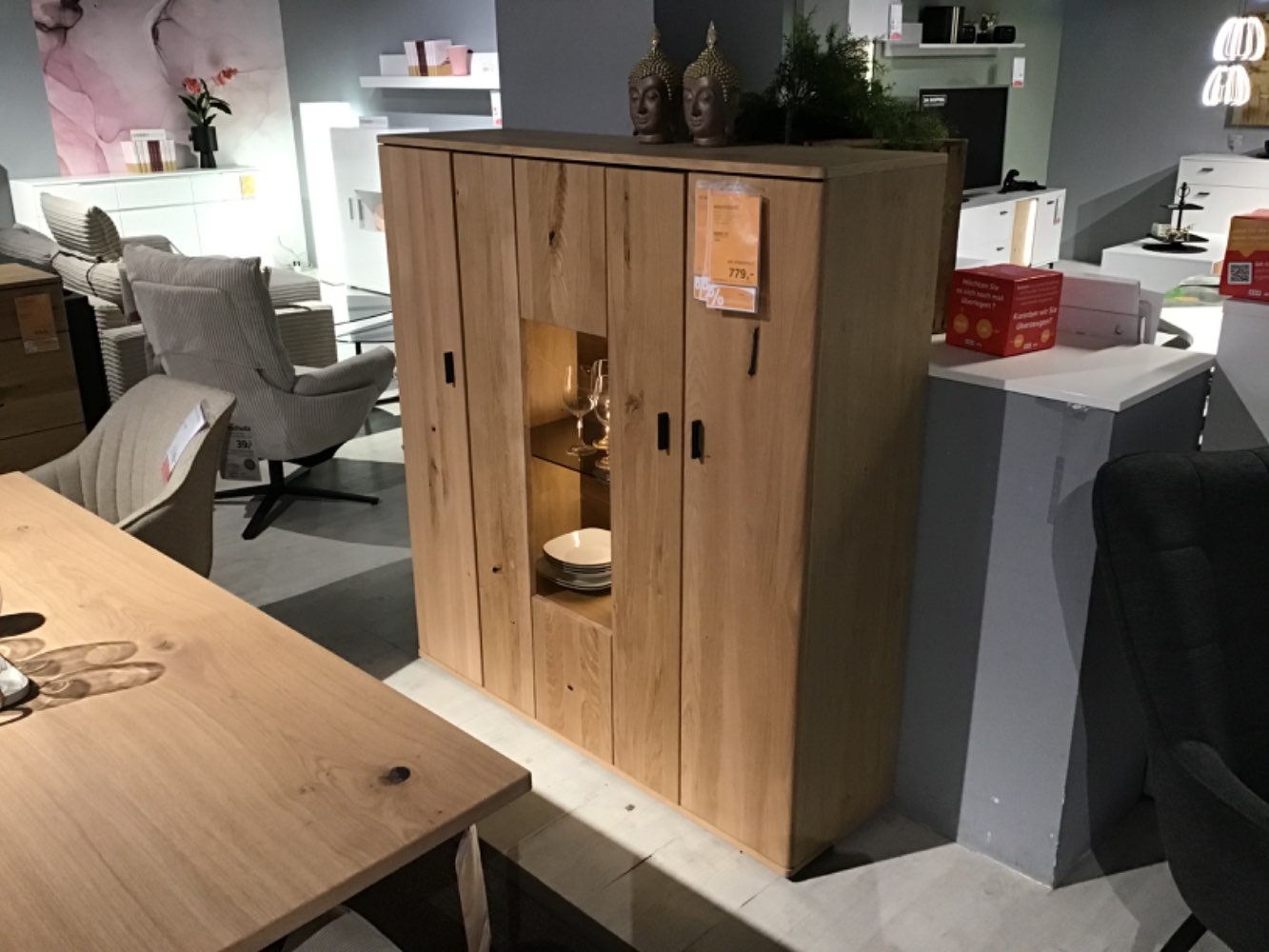 XXXLutz Ausstellungsstück Möbel Highboard Pergola Eiche massiv