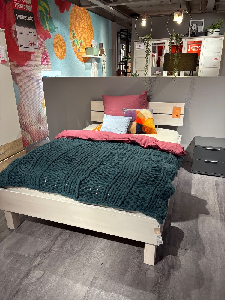 Möbel, Bett, Buche weiß, XXLutz