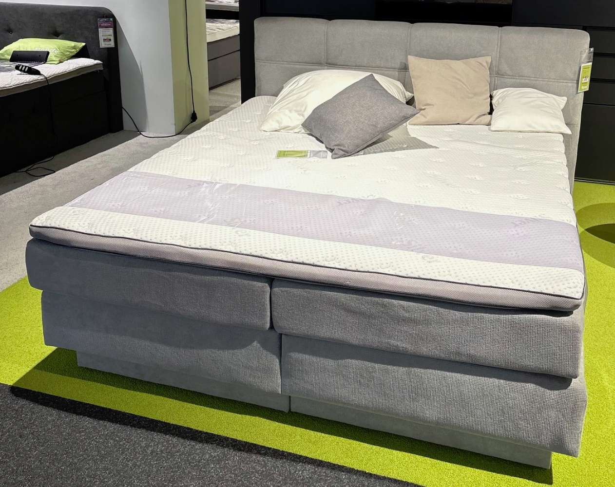 JW Boxspringbett silber ca. 180×200 cm⚡️Sparpreis⚡️