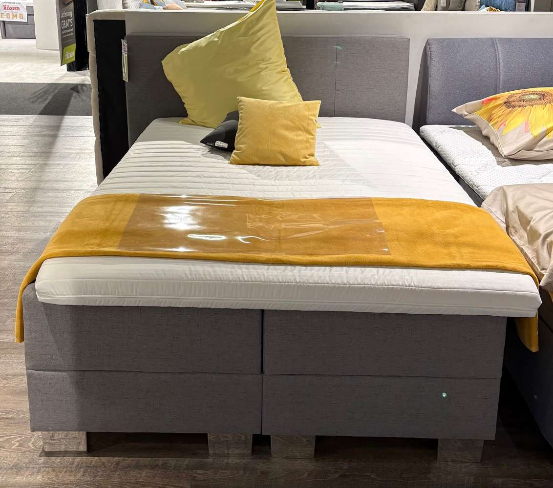 JW Boxspringbett grau ca. 140×200 cm⚡️Sparpreis⚡️