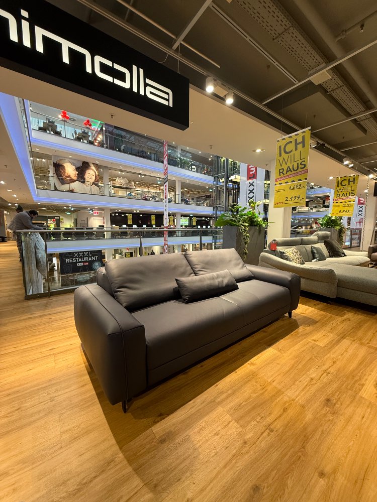 3-Sitzer-Sofa Echtleder Blau – XXXLutz Fellbach